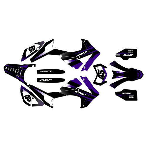 honda crf250l graphics kit 2012-2016 division series purple