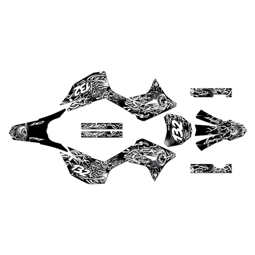 honda crf250f graphics kit 2019-2025 core series white