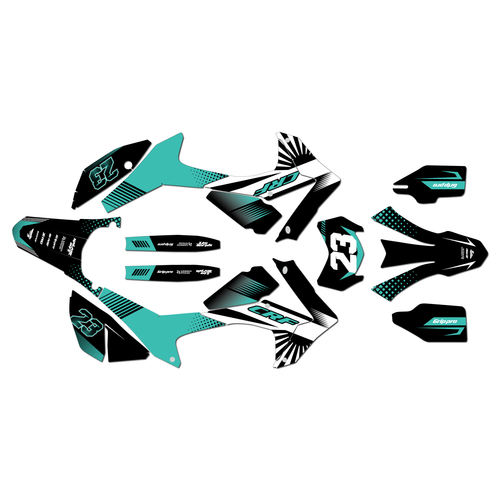 honda crf250l graphics kit 2012-2016 fh series teal