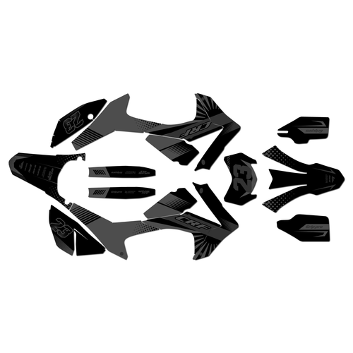 honda crf250l graphics kit 2012-2016 fh series smoke