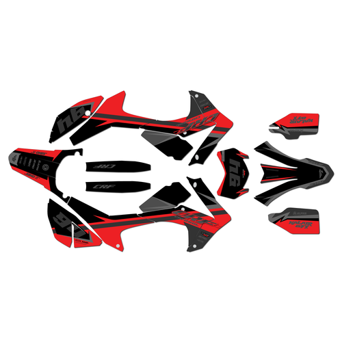 honda crf250l graphics kit 2012-2016 imperator series dark-red