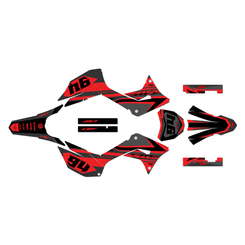 honda crf250f graphics kit 2019-2025 imperator series red-shift