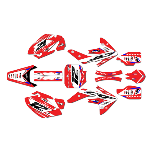honda crf150r graphics kit 2007-2026 lethal series red