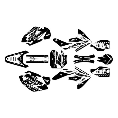 honda crf150r graphics kit 2007-2026 lethal series white