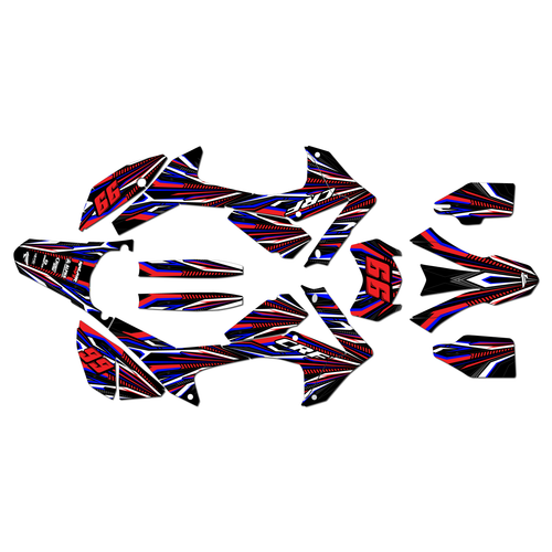 honda crf250l graphics kit 2012-2016 prime series red-blue