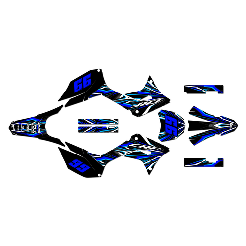 honda crf250f graphics kit 2019-2025 prime series blue