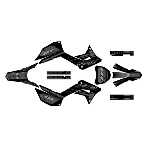 honda crf250f graphics kit 2019-2025 rebel series smoke