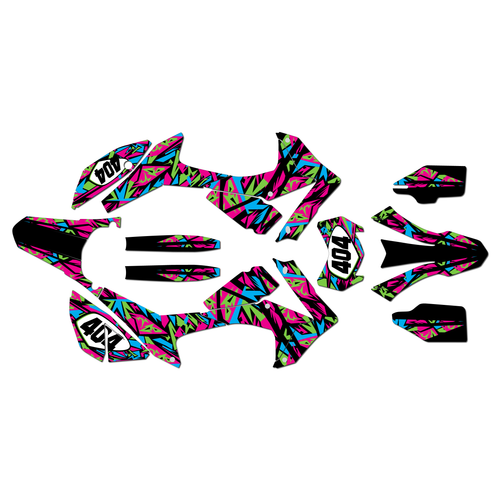 honda crf250l graphics kit 2012-2016 shatter series krazy