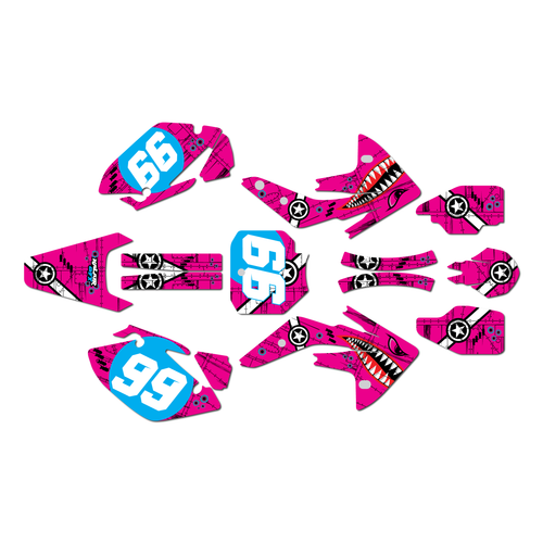 honda crf150r graphics kit 2007-2026 predator series magenta