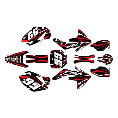 honda crf150r graphics kit 2007-2026 prime series red