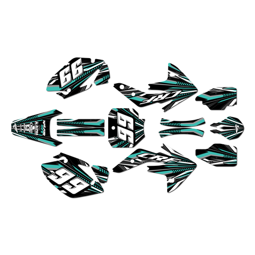 honda crf150r graphics kit 2007-2026 prime series teal