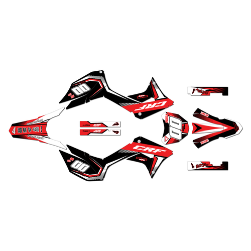 honda crf250f graphics kit 2019-2025 unit series red