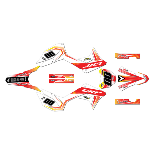 honda crf250f graphics kit 2019-2025 unit series yellow