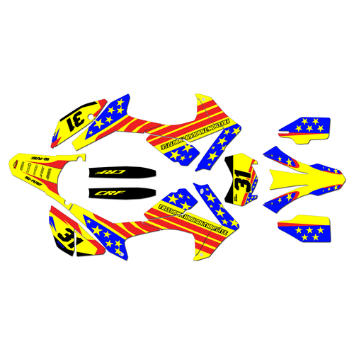 honda crf250l graphics kit 2012-2016 usa series yellow