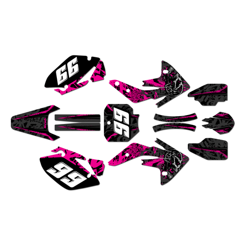 honda crf150r graphics kit 2007-2026 revolt series magenta
