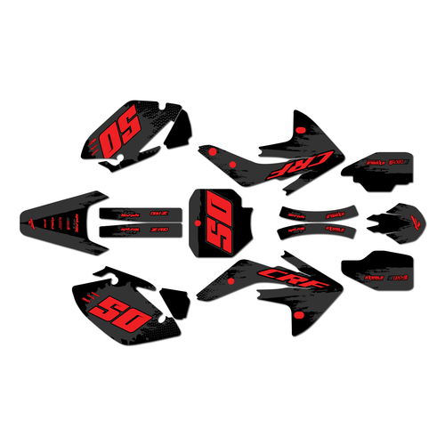 honda crf150r graphics kit 2007-2026 splash series red-shift