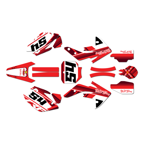 honda crf150r graphics kit 2007-2026 split series red