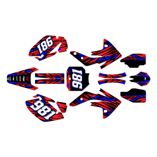 honda crf150r graphics kit 2007-2026 twitch series blue