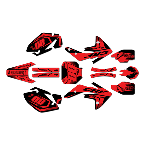 honda crf150r graphics kit 2007-2026 unit series red-shift