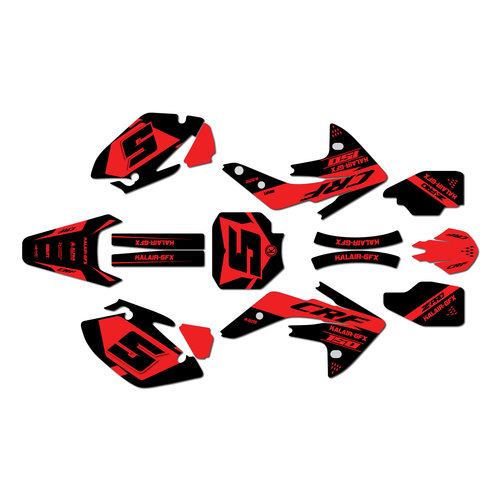 honda crf150r graphics kit 2007-2026 venom series red-shift