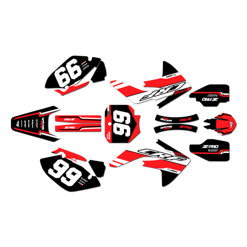 honda crf150r graphics kit 2007-2026 viper series red