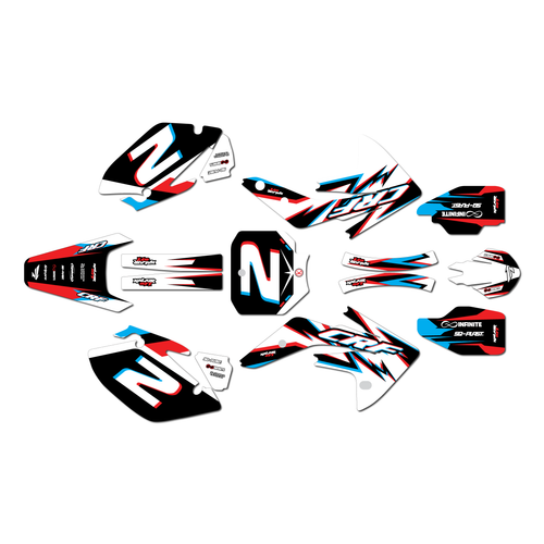 honda crf150r graphics kit 2007-2026 vision series red