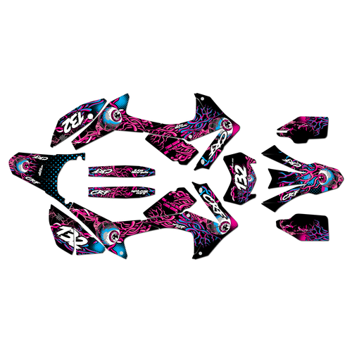 honda crf250l graphics kit 2017-2021 core series magenta