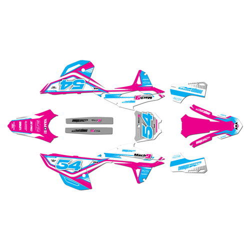 honda crf250r graphics kit 2022-2024 charged series magenta