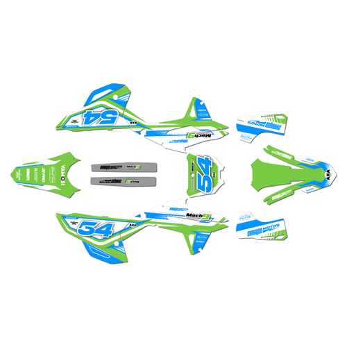 honda crf250r graphics kit 2022-2024 charged series green