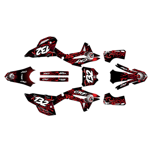 honda crf250r graphics kit 2022-2024 core series red