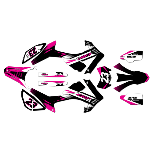 honda crf250l graphics kit 2017-2021 evader series magenta