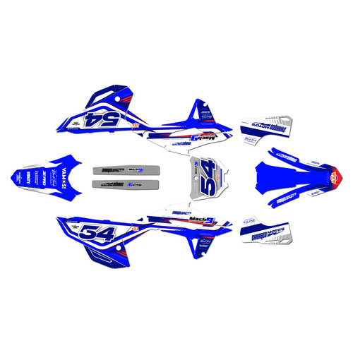 honda crf450r graphics kit 2021-2024 charged series blue