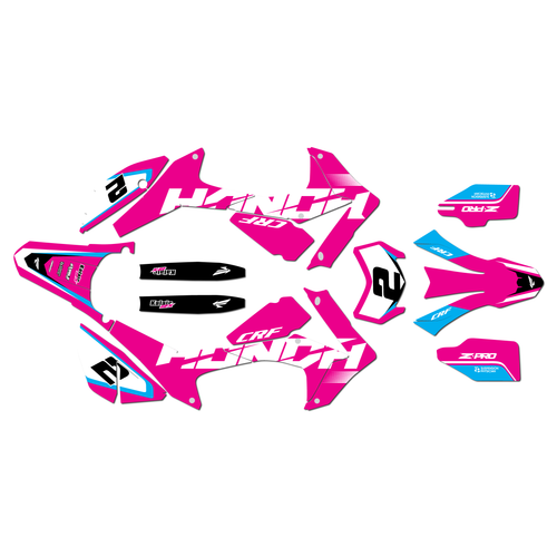 honda crf250l graphics kit 2017-2021 flight series magenta