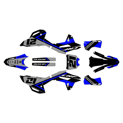 honda crf450r graphics kit 2021-2024 enigma series blue