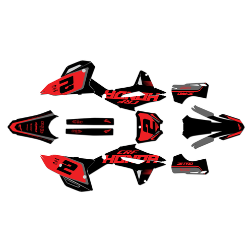 honda crf450r graphics kit 2021-2024 flight series red-shift
