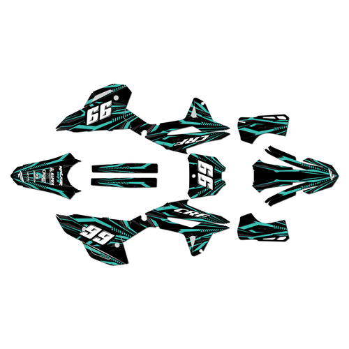 honda crf450r graphics kit 2021-2024 prime series teal