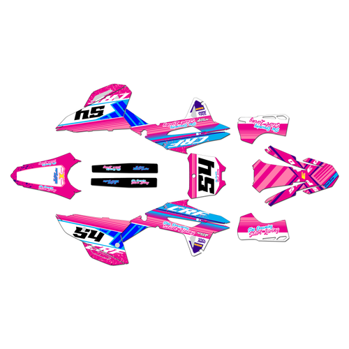 honda crf250r graphics kit 2022-2024 split series pink