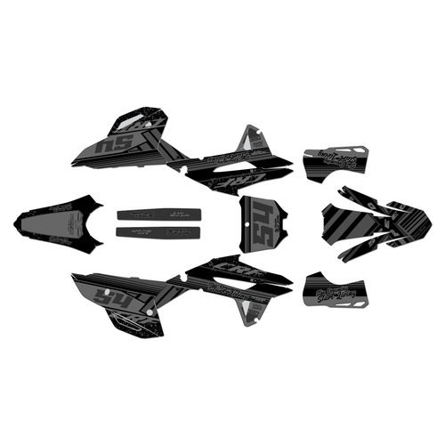 honda crf250r graphics kit 2022-2024 split series smoke