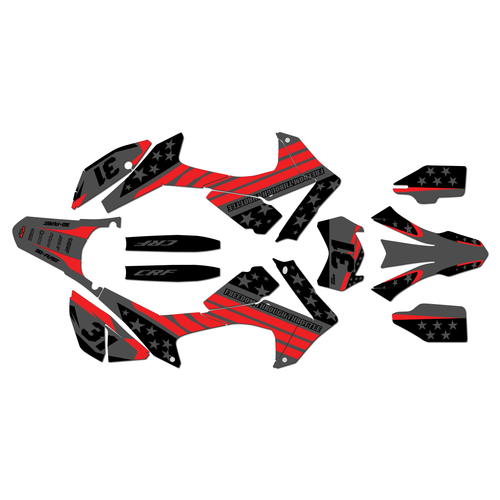 honda crf250l graphics kit 2017-2021 usa series red-shift