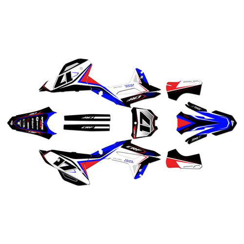 honda crf450r graphics kit 2021-2024 stellar series blue
