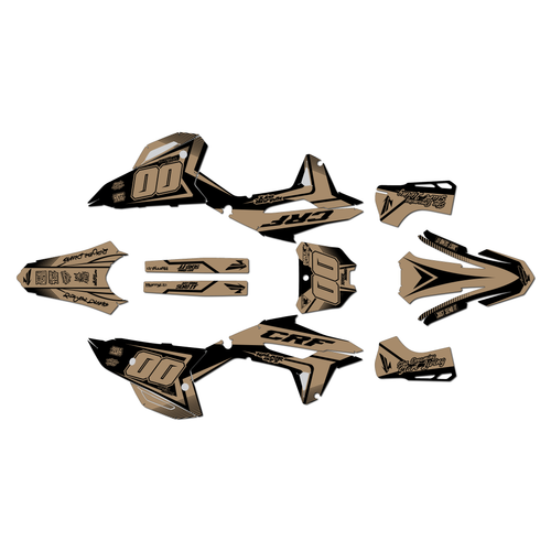 honda crf450r graphics kit 2021-2024 unit series tan