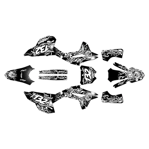 honda crf250rx graphics kit 2022-2024 core series white