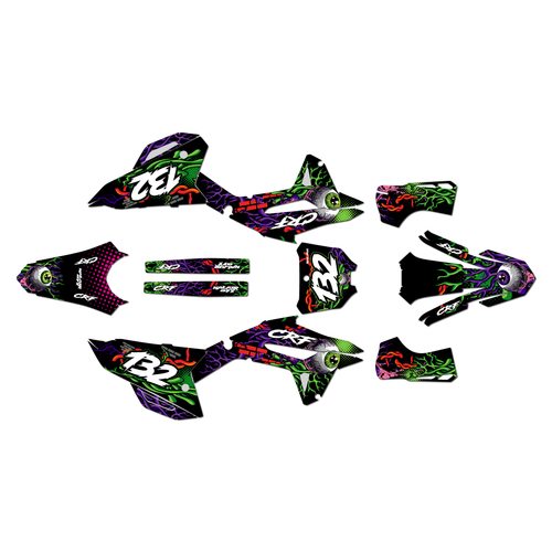 honda crf450rx graphics kit 2021-2024 core series purple