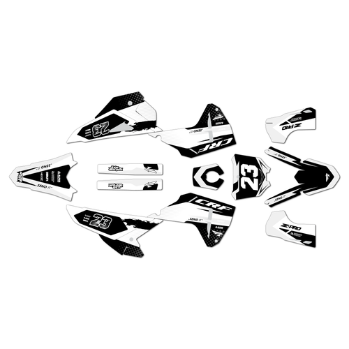 honda crf450r graphics kit 2025-2026 evader series white