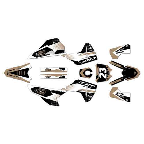 honda crf450r graphics kit 2025-2026 evader series tan