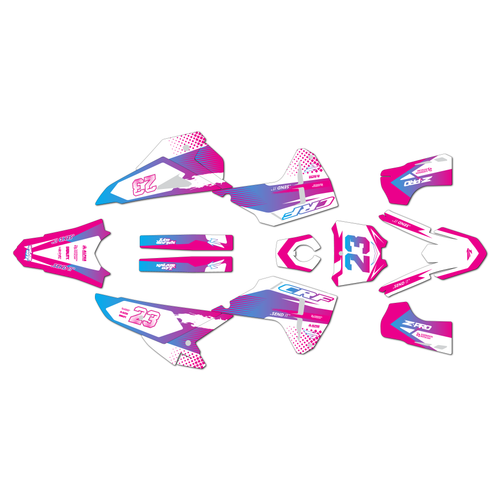 honda crf450r graphics kit 2025-2026 evader series magenta
