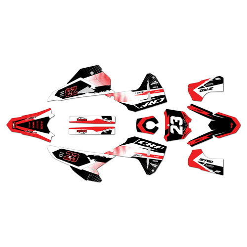 honda crf450r graphics kit 2025-2026 evader series red