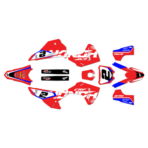 honda crf250r graphics kit 2025-2026 flight series red