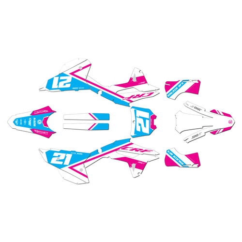 honda crf250rx graphics kit 2022-2024 enigma series magenta