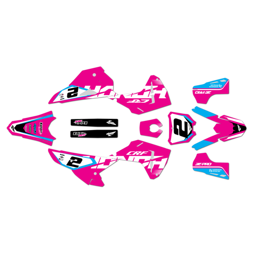 honda crf450r graphics kit 2025-2026 flight series magenta